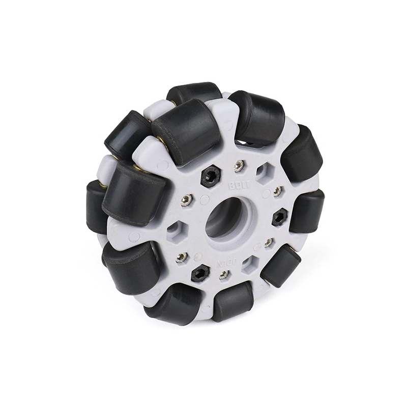 EasyMech Grey 100mm Double Glass Fiber Omni Wheel Bearing Type Roller-image-4