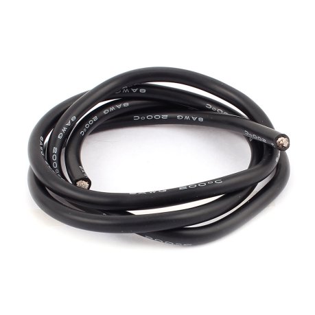 8AWG High Quality Ultra Flexible Silicone Wire 1m (Black)-image-49
