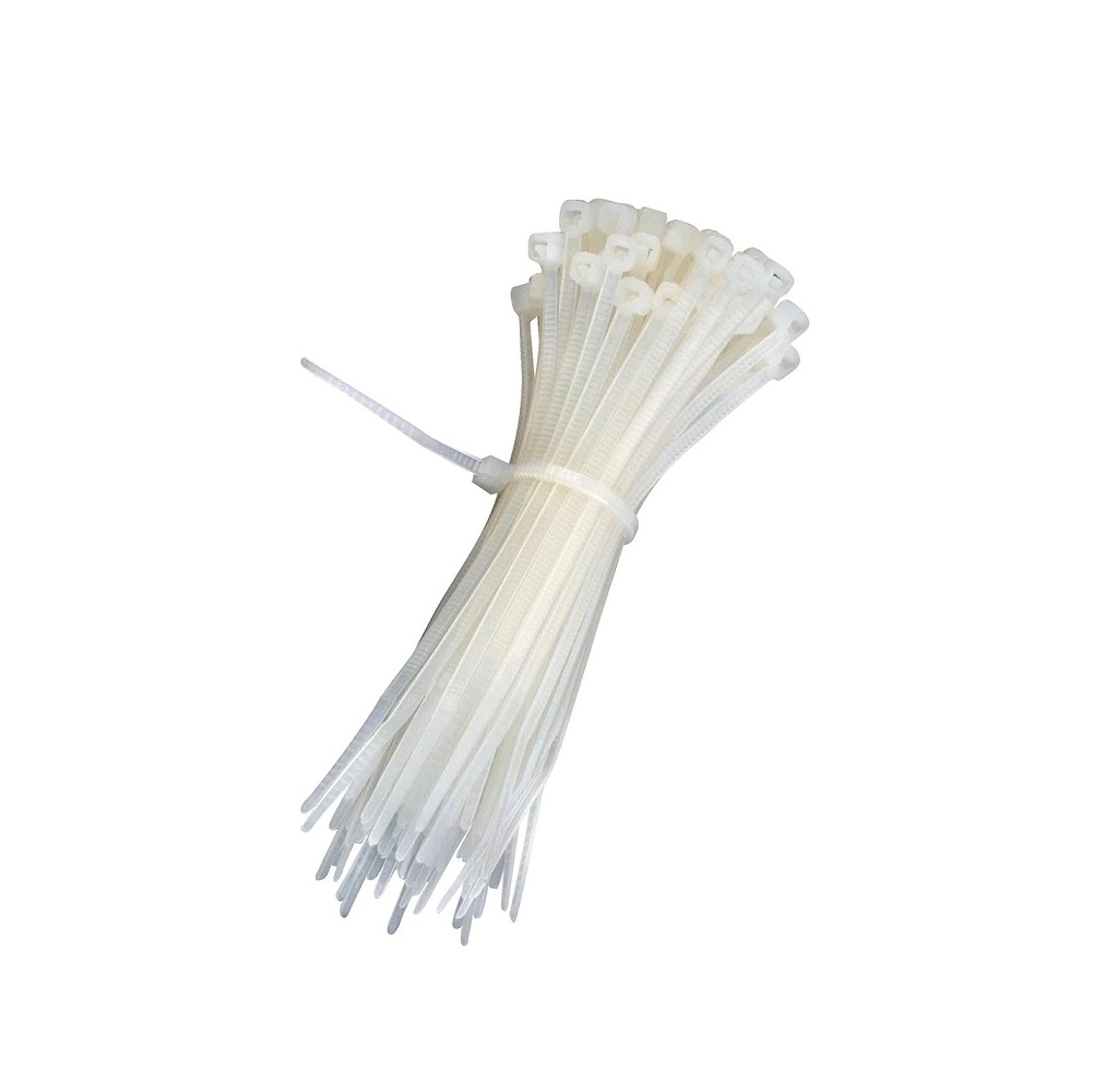 Nylon Cable Zip Ties 200mm White (Pack of 100) - Heavy-Duty Multipurpose Cable Management & Electrical Wire Fastening Straps-image-10