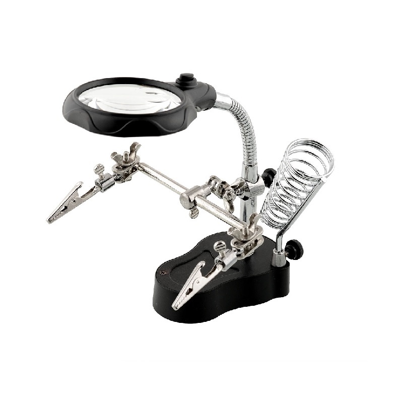 TE-801 Multi-Function LED Magnifier PCB Soldering Iron Stand 35X 12X-picture-11