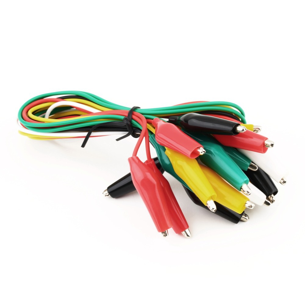 Alligator Clips Electrical DIY Test Leads 10pcs of Double-ended Crocodile Clips Roach Clip-image-34