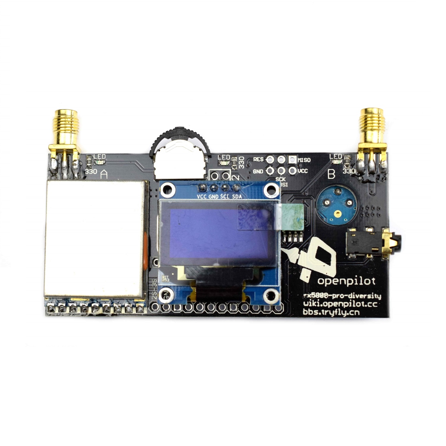 DIY RX5808 5.8G 40CH diversity FPV receiver with OLED display for FPV racer Quad-picture-18