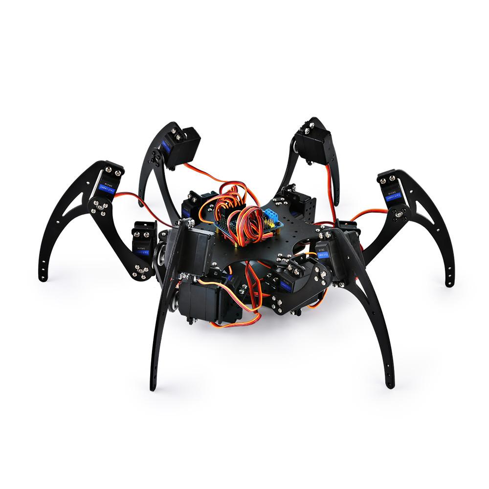 DIY 18DOF Aluminum Hexapod Spider Six 3DOF Legs Robot Kit with 32CH Controller-image-2