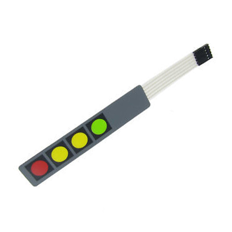 DC 12V 4x1 Key Matrix Membrane Switch Keypad 107x20x0.8mm-image-12