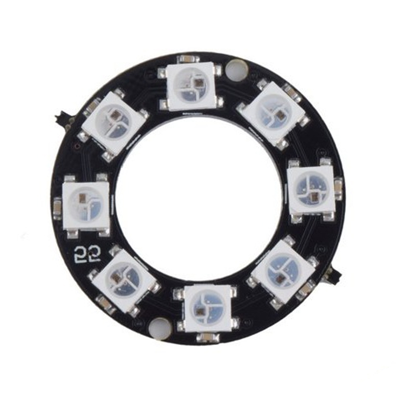 8 Bit WS2812 5050 RGB LED Built-in Full Color Driving Lights Circular Development Board-picture-11