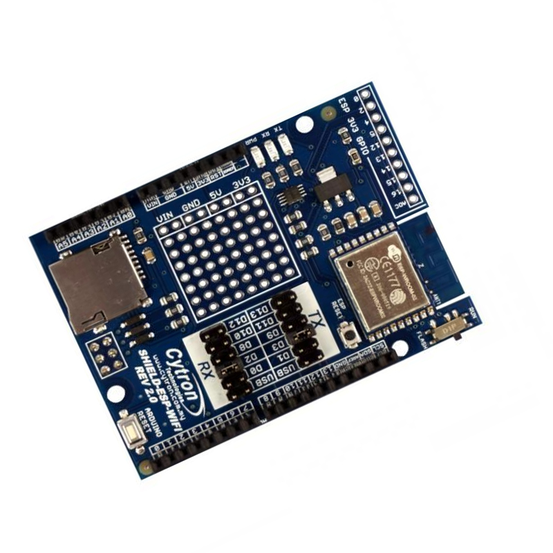 Cytron ESP8266 WiFi Shield V2.0 W/ Micro SD Card Slot For Arduino Uno-image-4