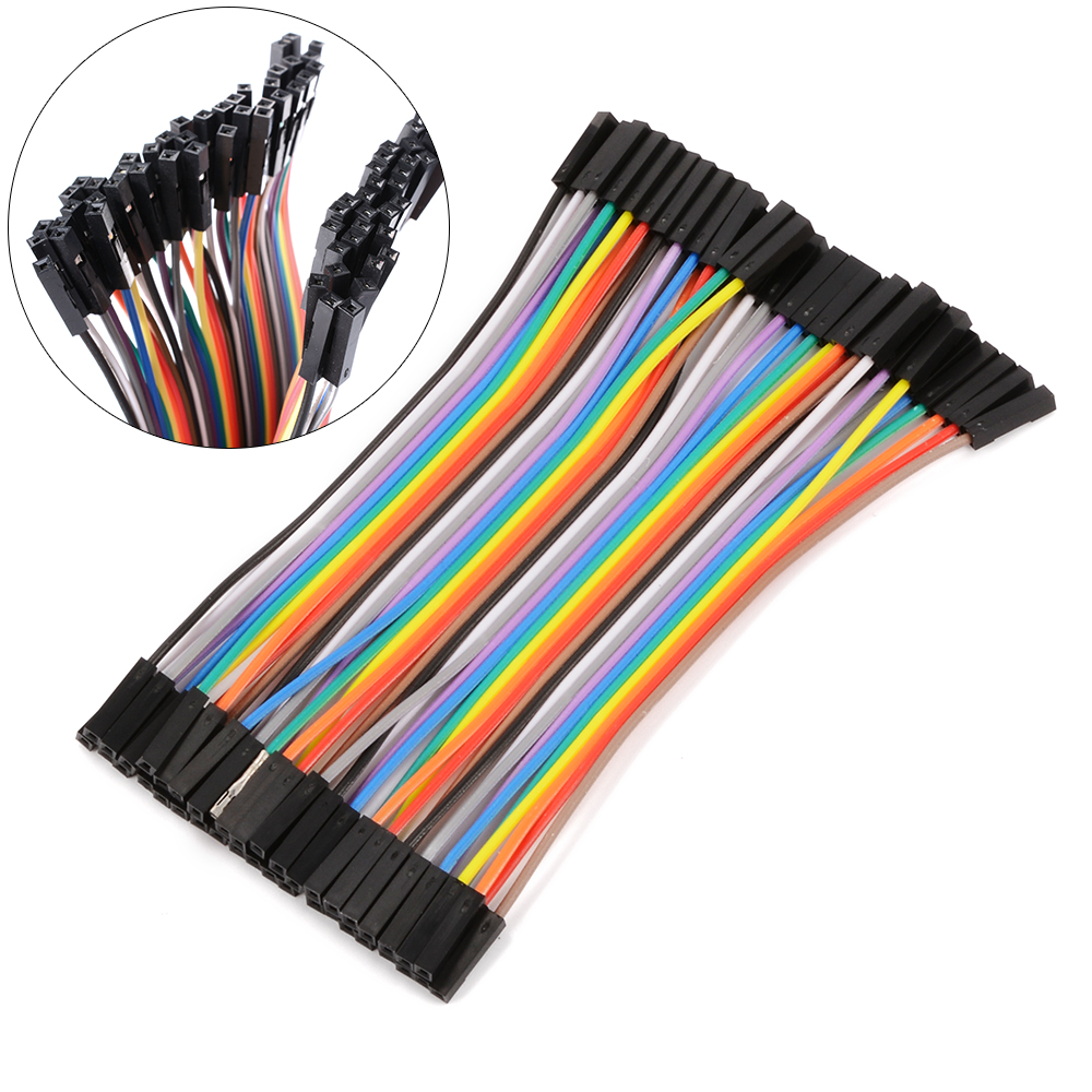 10CM Female to Female Breadboard Jumper DuPont 2.54MM 1P-1P Cable 40 Pcs-image-24