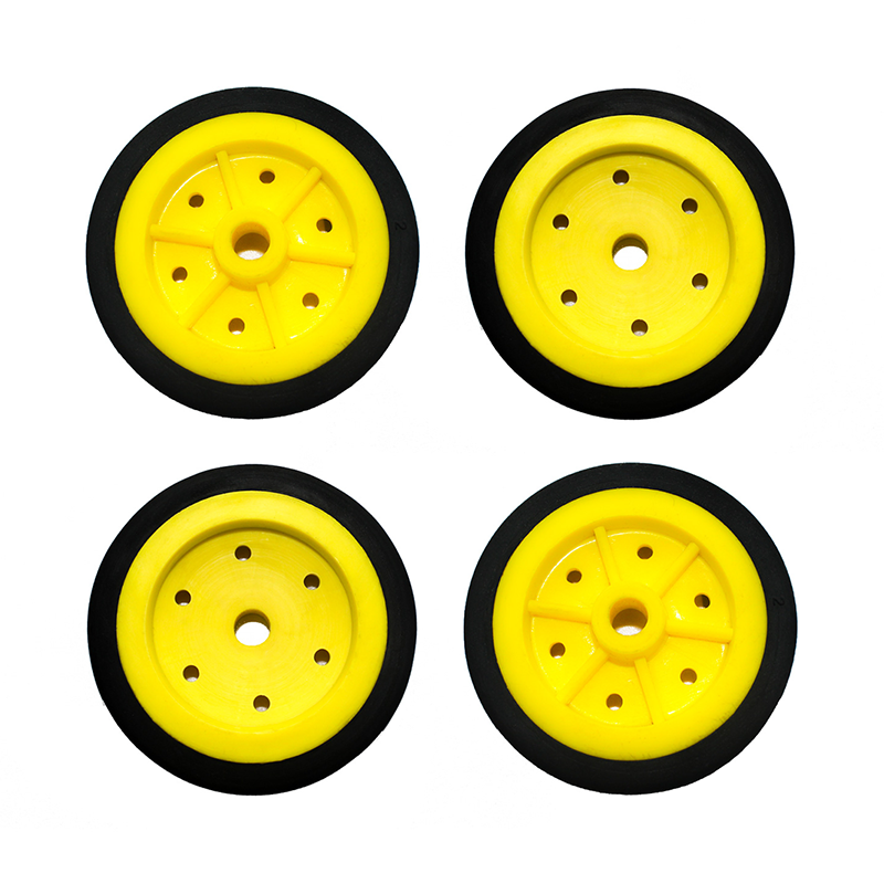 EasyMech 100mm Modified Heavy Duty Disc Wheel Yellow 4 Pc Set-picture-22