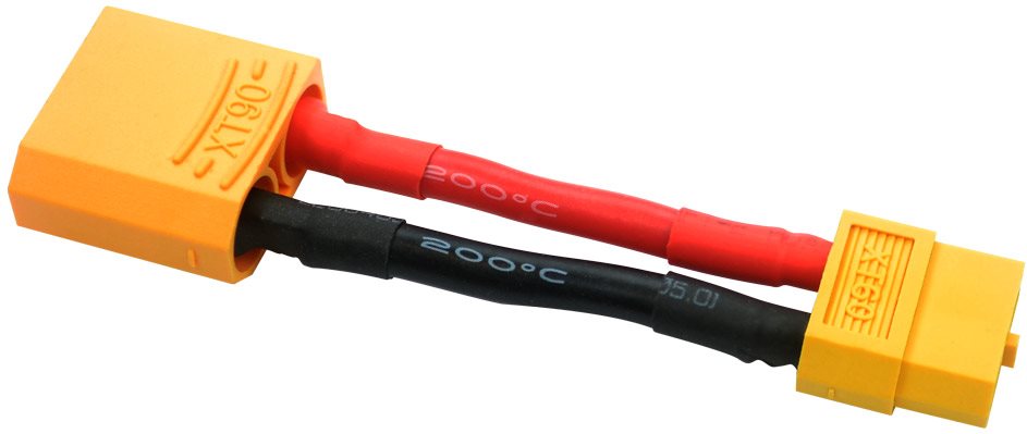 SafeConnect XT-90 Male Connector to XT-60 Female Connector Battery Adapter 12AWG 15cm Cable-picture-28