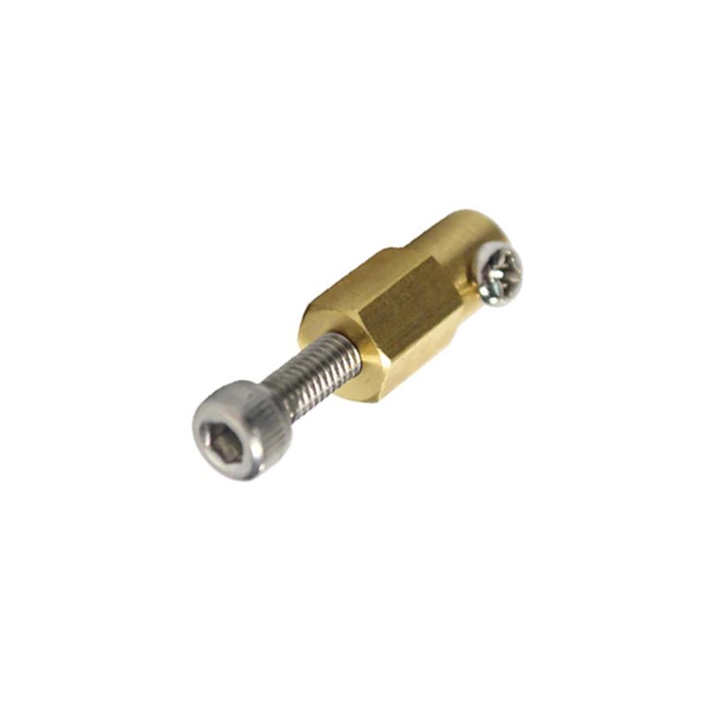 3mm Brass Hex Coupling for 38mm Plastic Omni Wheel-image-2