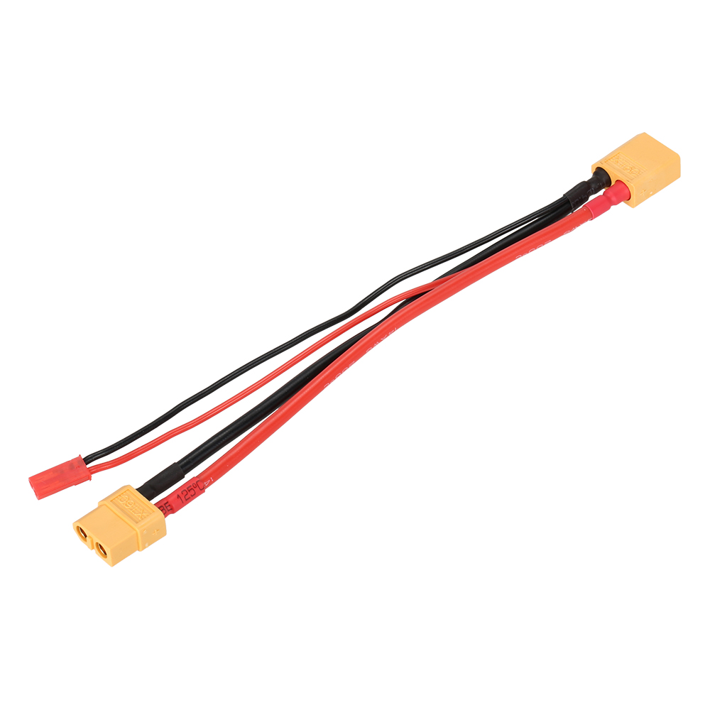 SafeConnect XT-60 Connector Pair with BEC-RCY-JST Female In-line Power Adapter 14AWG 15cm Cable-picture-23