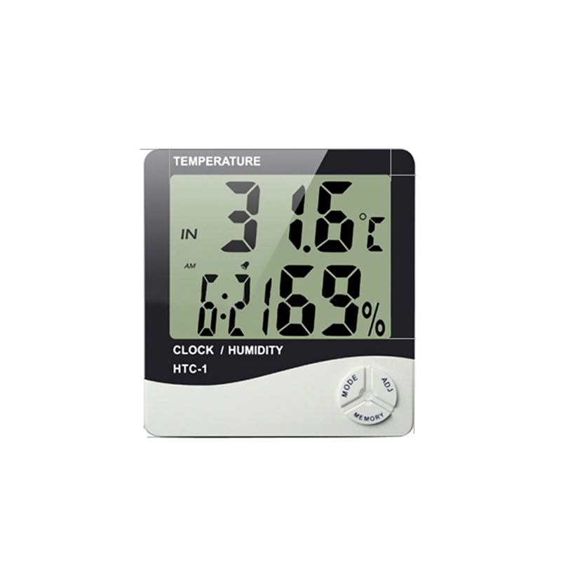 HTC-1 Large Screen Indoor Temp & Humidity Thermometer with Clock-picture-20