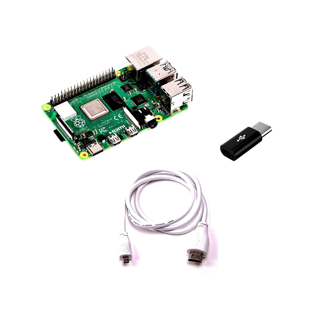 Combo of Raspberry Pi 4 Model-B with 1 GB RAM + Micro-HDMI Cable + Micro-USB to C type Converter-picture-24