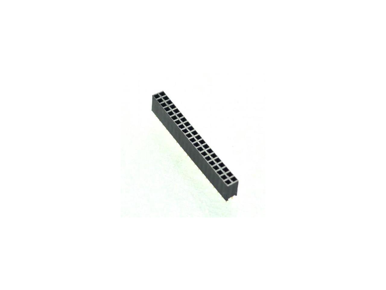 Buy 2.54mm 2x20 Pin Female Double Row Header Strip (5 pcs.) Online