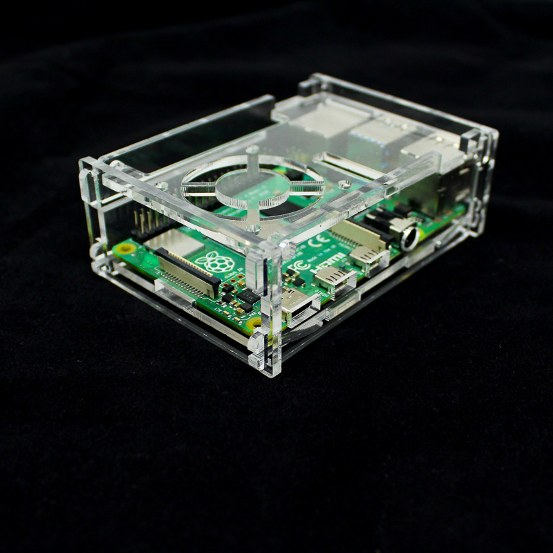 Acrylic Case for Raspberry PI 4 Model B with Cooling Fan Slot-image-31
