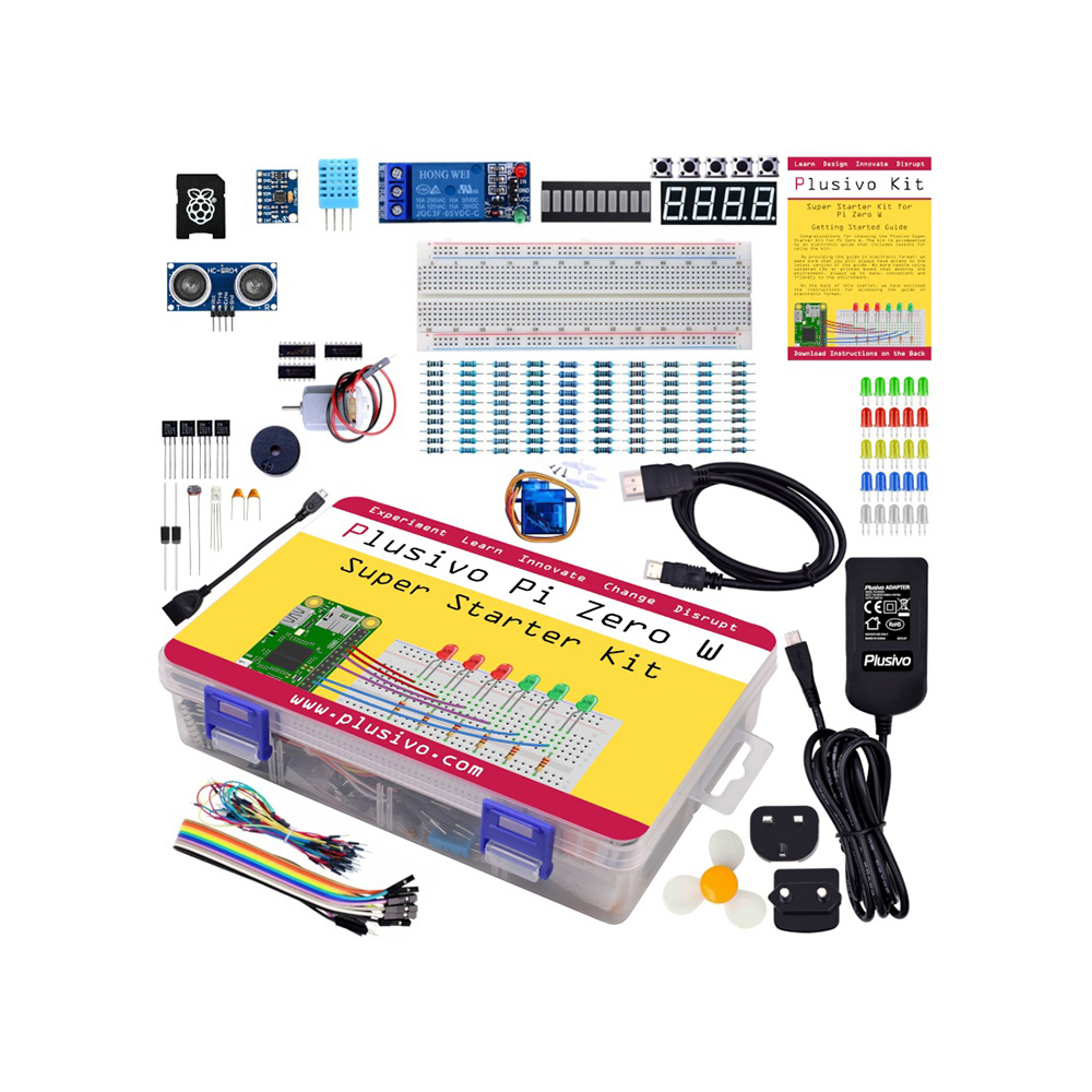 Plusivo Pi Zero W Super Starter Kit without Raspberry Pi Zero WH and without NOOBs - EU and UK interchangeable plug-picture-15