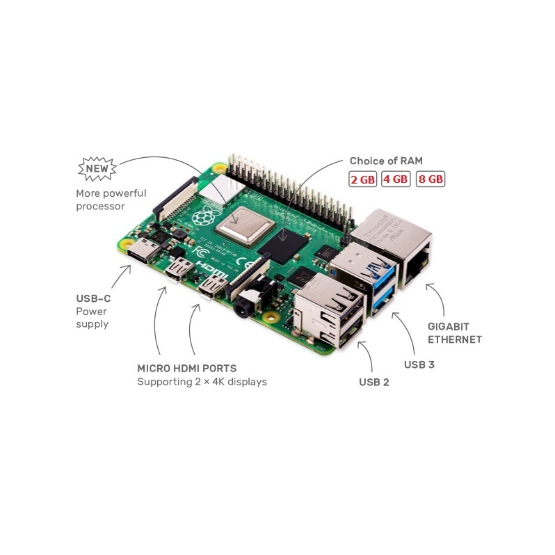 Buy Raspberry Pi 4 Model B with 8GB RAM online | Robu.in