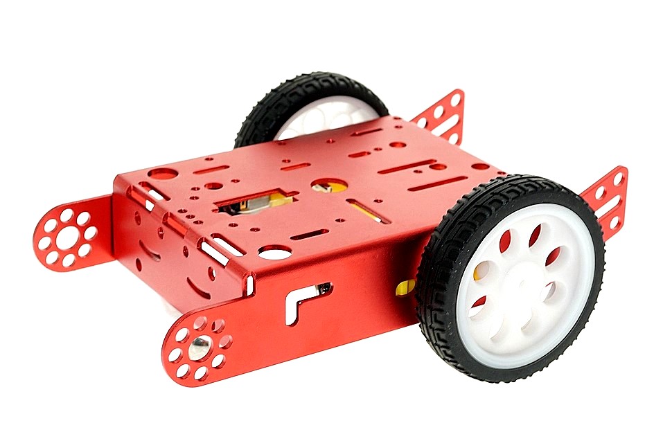 Red 2WD Aluminum Smart Robot Car Chassis Kit DIY-picture-25