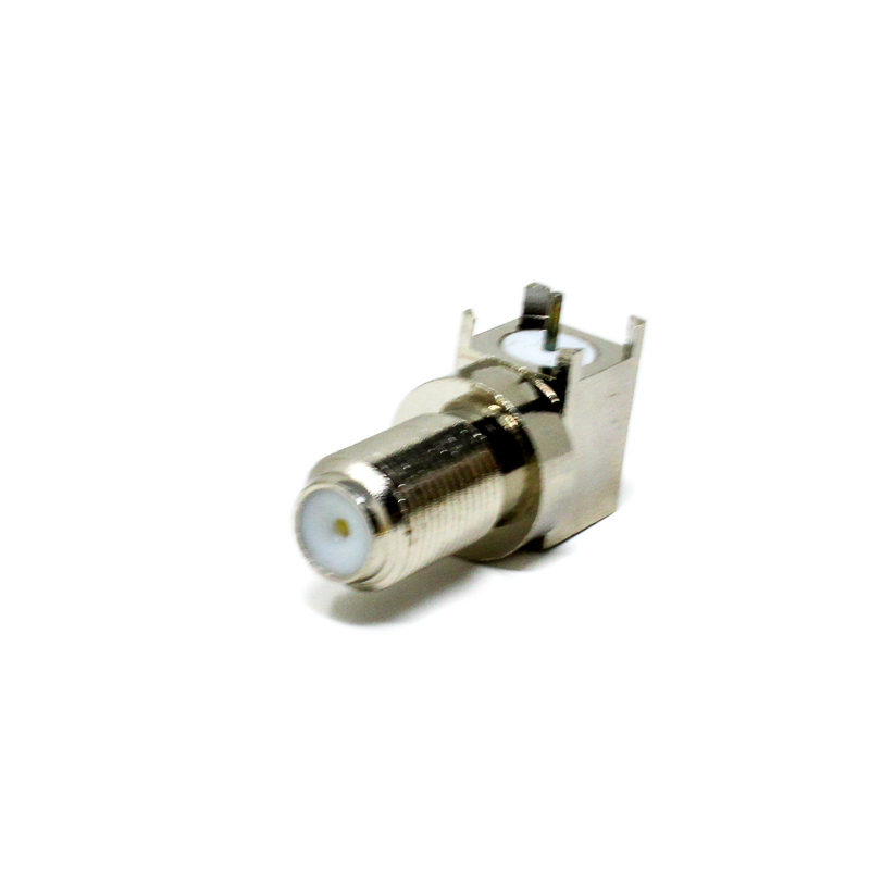 90 Degree F Type Connector Female Bulkhead For PCB Mount-image-48