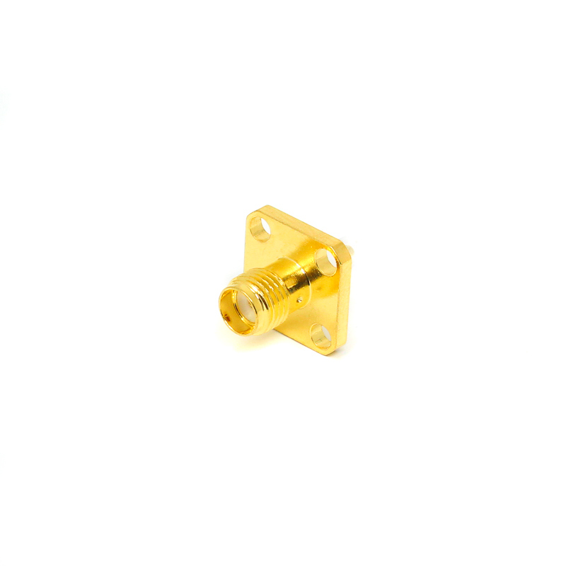SMA Female Video Connector 4 Hole Square Flange Jack for Panel Mount-image-19