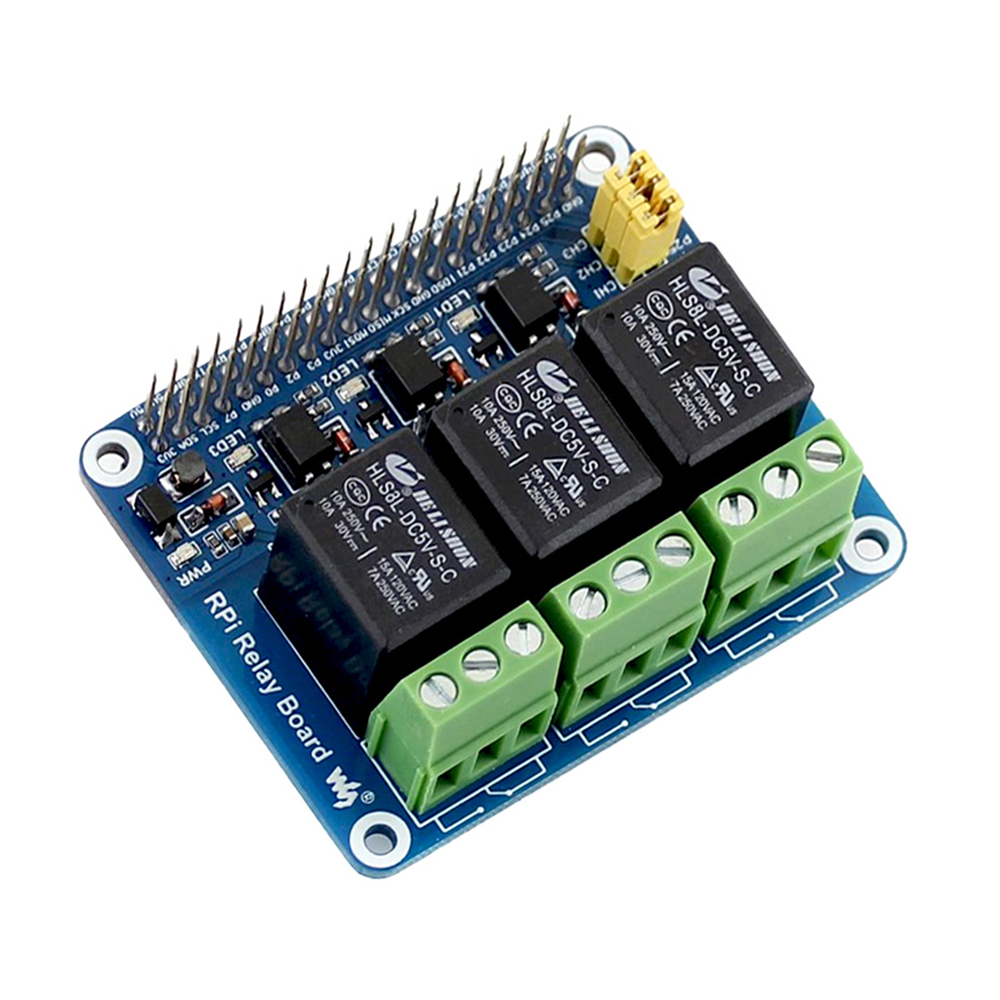 Waveshare 3 Channel Relay HAT Smart Home for Raspberry Pi 3-image-29