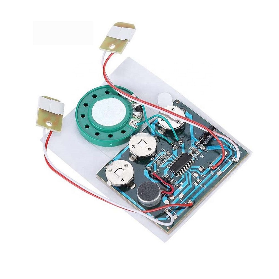 30S Sound Voice Music Recorder Board Photosensitive Wired Double button control Programmable Chip Audio Module For Greeting Card DIY-image-18