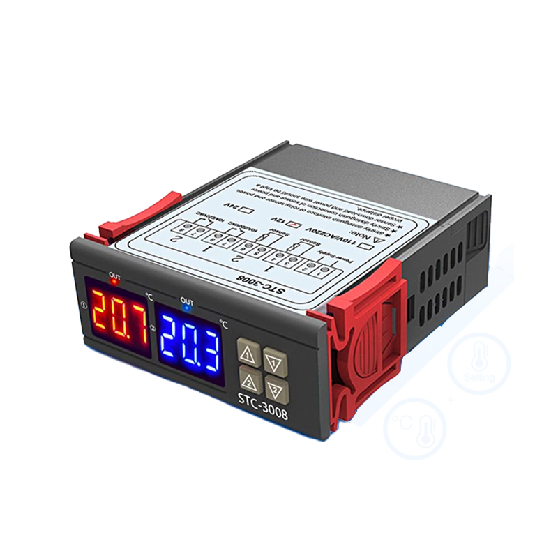 STC-3008 DC24V Dual Display Temperature Adjustable Temperature Controller with 1M Cable-picture-19