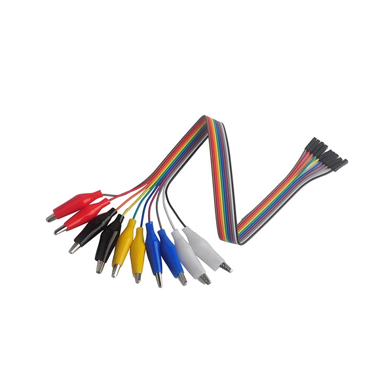 10Pin Alligator Clips Jumper Wires Crocodile Dupont Line with Female Connector Cable for DIY Connection - 20cm-image-8