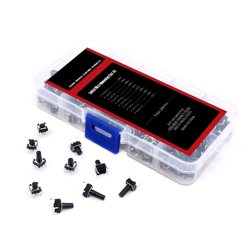 200PCS 6mm Light Push Button Switch Kit (10 Shaft size)-image-45