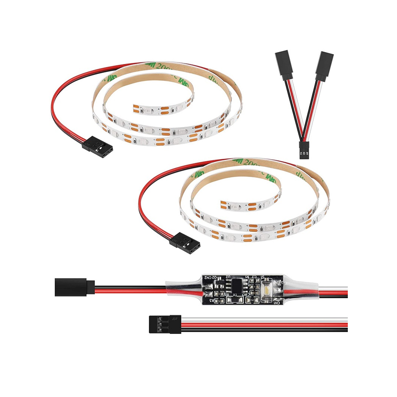 1 Set of Green+Red RC LED Strips and LED Controller with Y-Cable-image-41