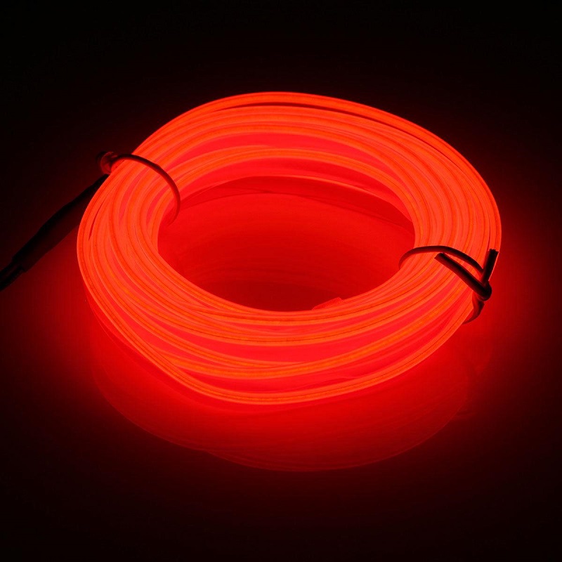 5M Neon Light Dance Party Decor Light Neon LED Lamp Flexible EL Wire Rope Tube Waterproof LED String - Only EL Wire -ORANGE-picture-15