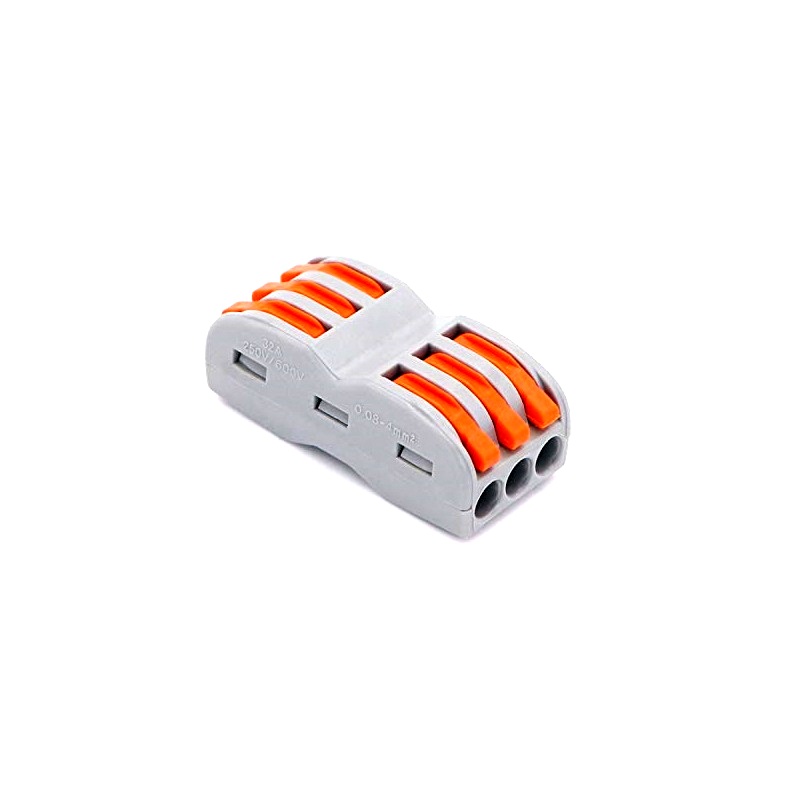 CH-813 0.08-2.5mm SPL- 3 Pole Wire Connector with Spring Lock Lever for 3 Wire line Connection-picture-12