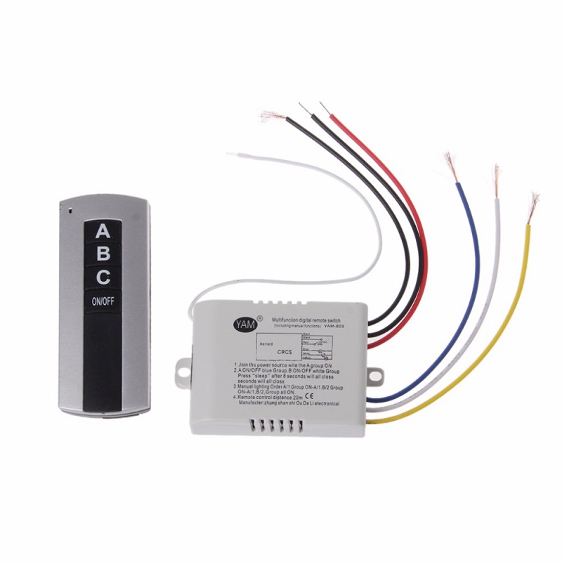 3 Channel RF Wireless ON/OFF Smart Switch with RF Remote Control-picture-23