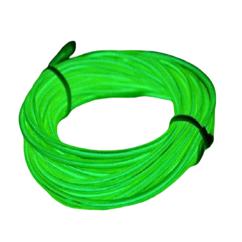 5M Neon Light Dance Party Decor Light Neon LED Lamp Flexible EL Wire Rope Tube Waterproof LED Strip - Only EL Wire -GREEN-image-27