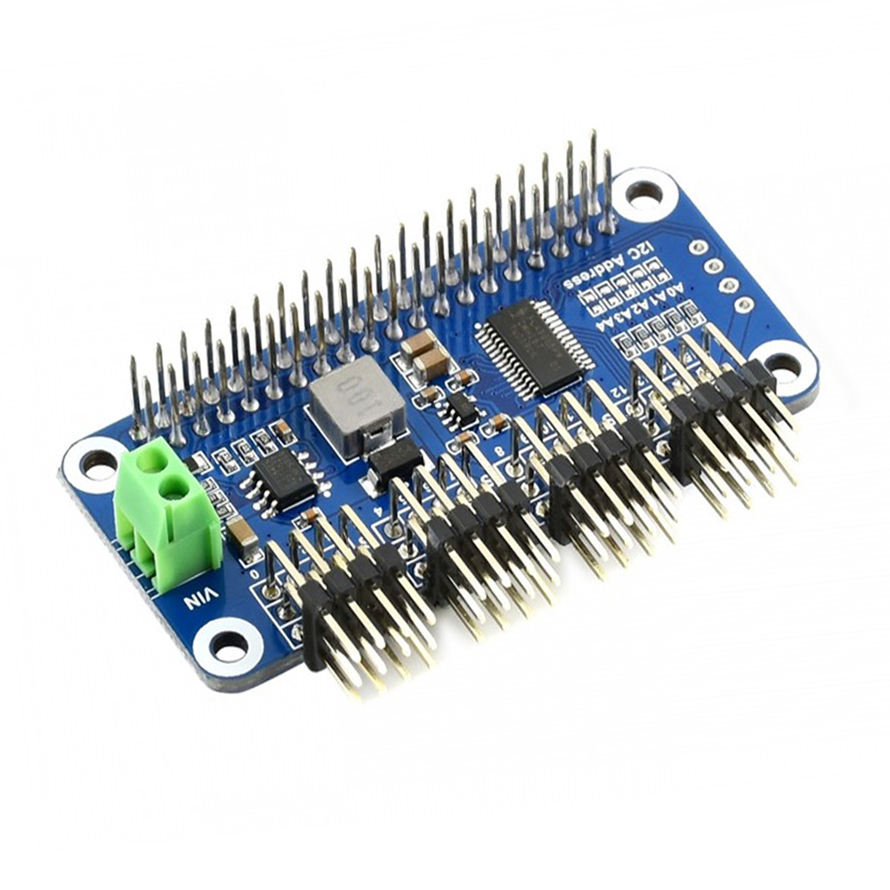 Waveshare Servo Driver HAT (B) for Raspberry Pi, 16-Channel, 12-bit, I2C-picture-13