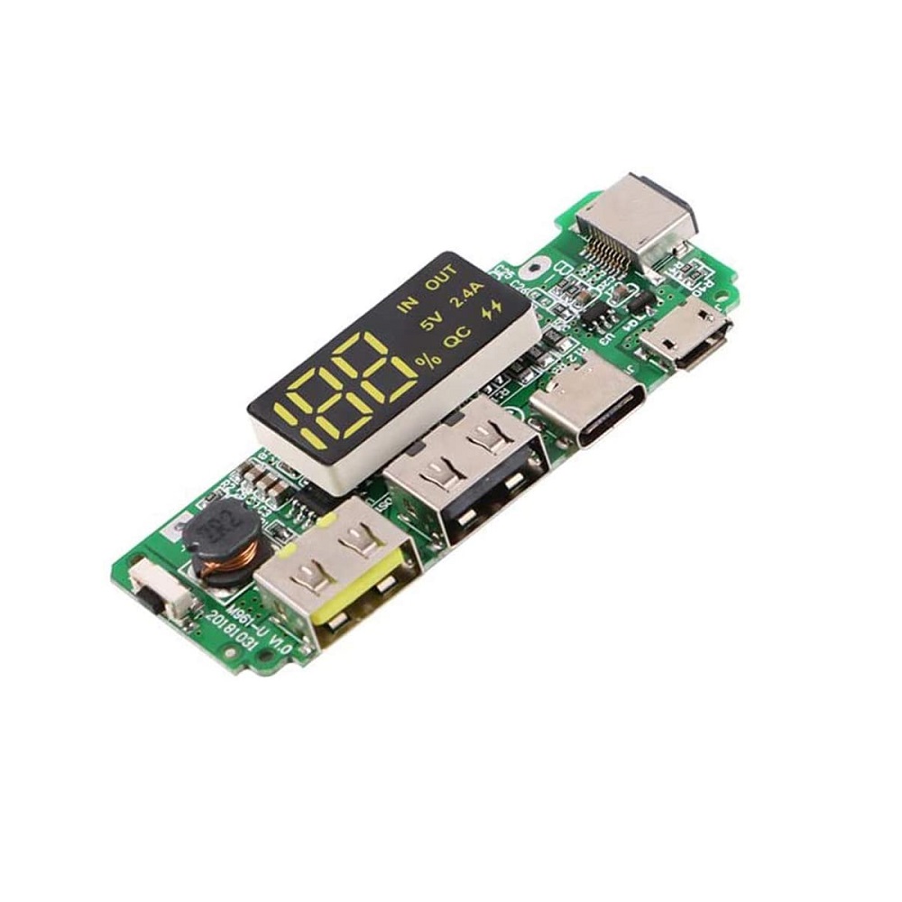 18650 5V 2.4A Lithium, Battery Digital Display, Charging Module Dual, USB Output Band, Display Booster, Mmodule-image-15