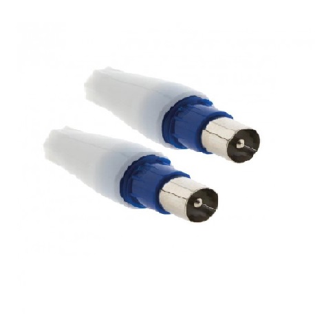 Male TV Straight Plug, RF Head, Cable TV Plug Pack of 2-image-1