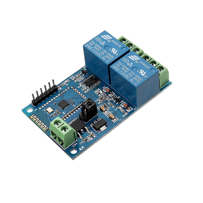 12V DC 2 Channel Bluetooth Wireless Relay Module Control from Mobile Phone-image-38