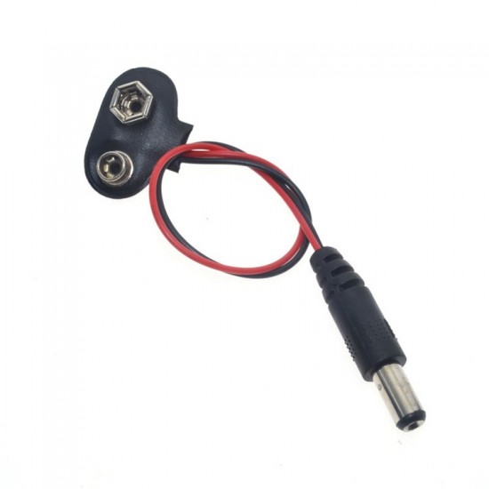I Type 9V Battery, Clips Connector, Buckle with DC15CM, Black and Red Cable-image-24