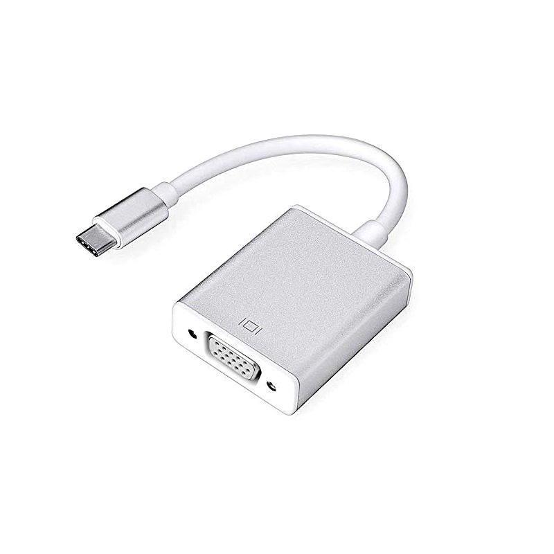 Silver New USB3.1, Type-c to VGA HD, 1080P Aluminum Case-picture-16