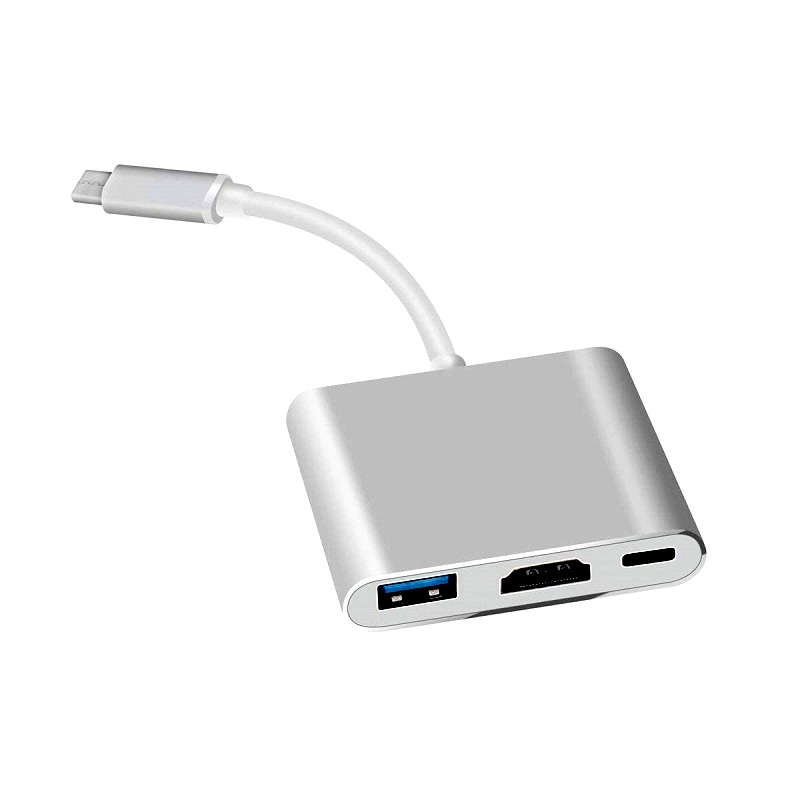 Silver USB3.1 Type-c to, （HD+USB3.0+PD）, Adapter Converter-image-7