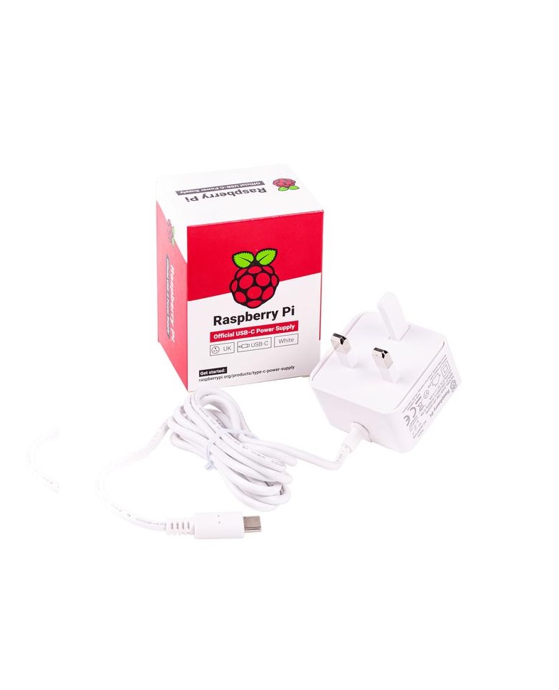 Raspberry Pi Accessory, Raspberry Pi 4 Model B Official PSU, USB-C, 5.1V, 3A, UK Plug, White-picture-22
