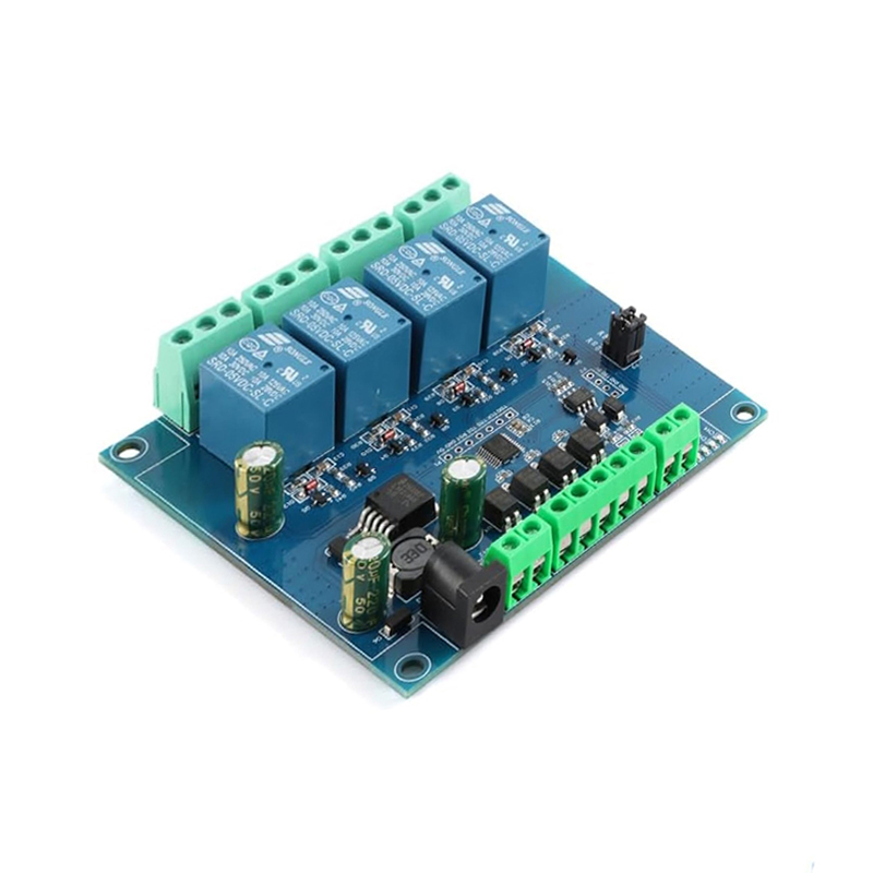 7-24V Modbus RTU 4, Channels Relay Module, RS485/TTL Anti-Reverse, Connection-image-12