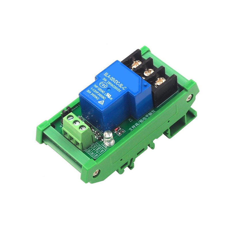 1 Channel Relay Module, 30A with Optocoupler, Isolation 5V Supports, High and Low Triger, （with Guide Rail）-image-18