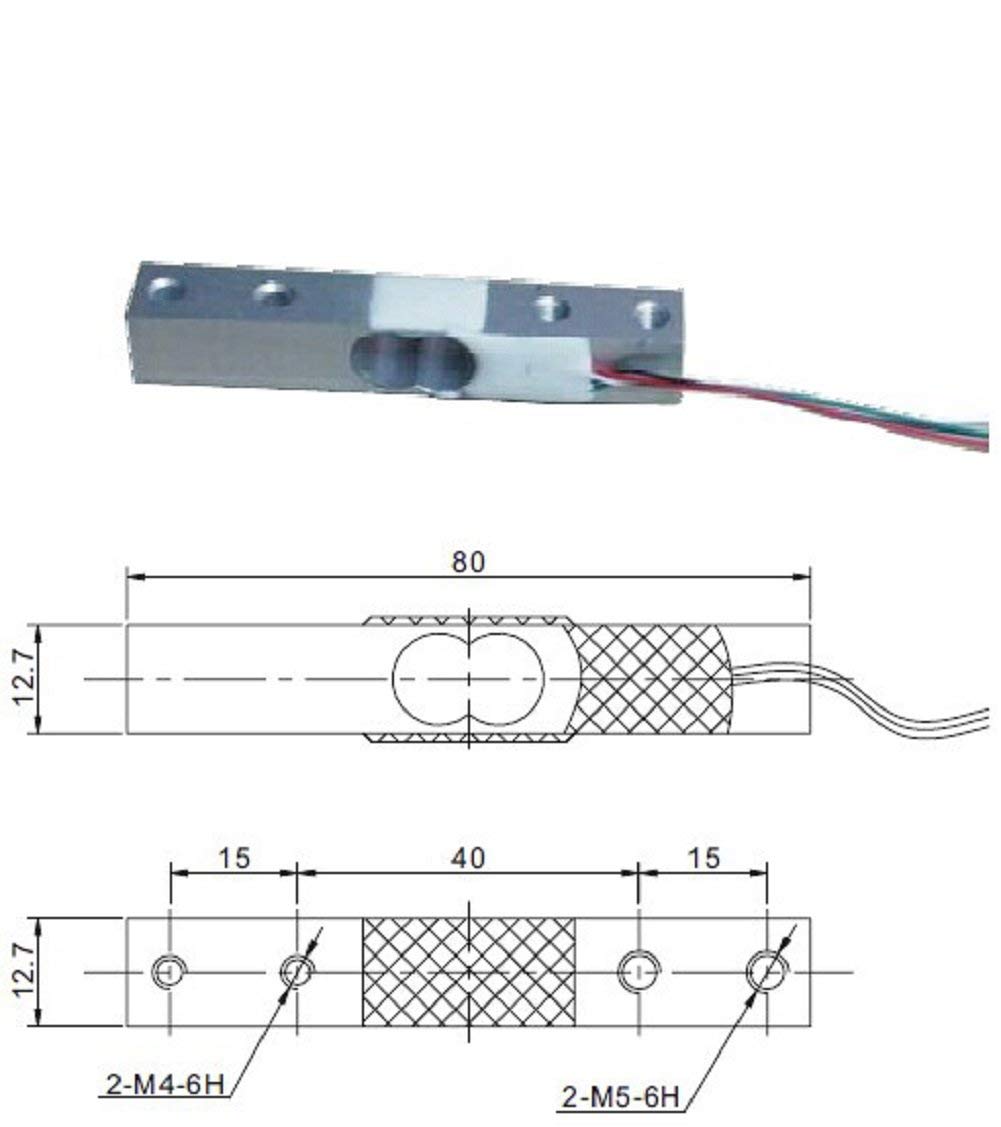 Pressure Sensor 5kg + HX711AD Module + 4P DuPont Wire + Shell Weighing Sensor Kit-image-23