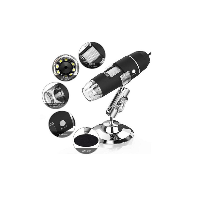 1600X 3 in 1 USB Digital Microscope Camera Endoscope 8LED Magnifier with Stand 3-in-1 Type-c Electronic Magnifier Endoscope-picture-15