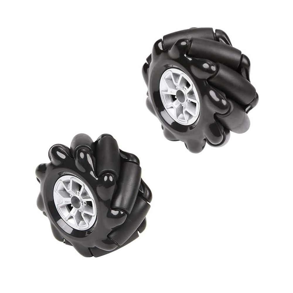 60MM-K Mecanum Wheel Compatible with 6.7mm Coupling (Pack of 4)-Black-image-37
