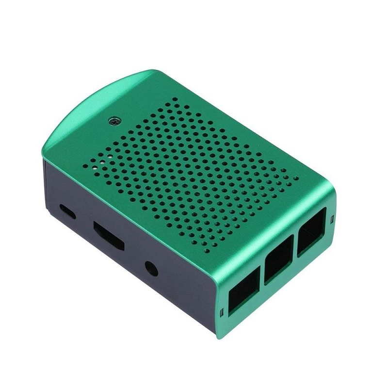 Green Metal Aluminum Case support fans for Raspberry 3B+/3B-picture-13