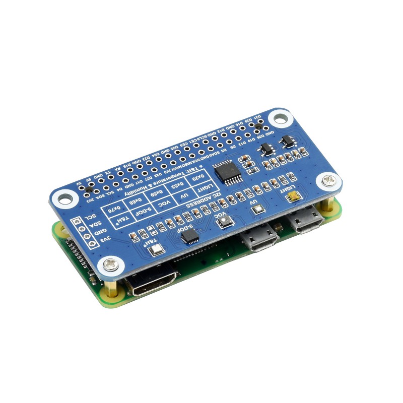 Waveshare Env Sensor HAT Raspberry Pi I2C Module-image-35