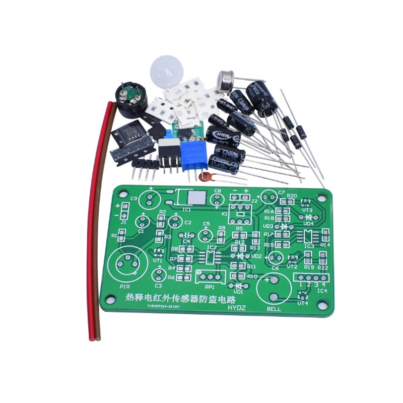 Pro-Range-Human body sensing IR pyroelectric infrared sensor anti-theft alarm electronic kit students electronic principle study HC-SR501-image-15